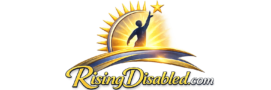 RisingDisabled.com with person reaching for a star